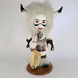 Vtg Mosairu Jemez White Buffalo Kachina Doll Signed Marilyn Andresen Arizona 14"